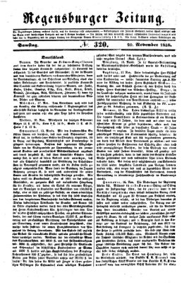Regensburger Zeitung Samstag 20. November 1858