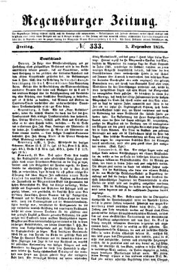 Regensburger Zeitung Freitag 3. Dezember 1858