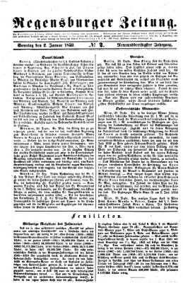 Regensburger Zeitung Sonntag 2. Januar 1859