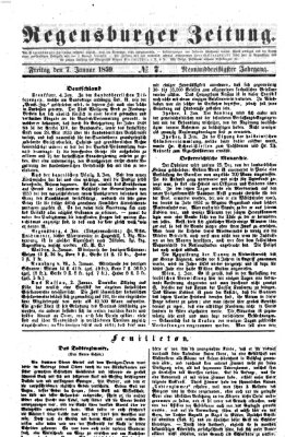 Regensburger Zeitung Freitag 7. Januar 1859