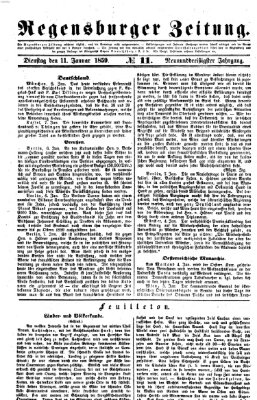 Regensburger Zeitung Dienstag 11. Januar 1859