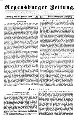 Regensburger Zeitung Samstag 26. Februar 1859