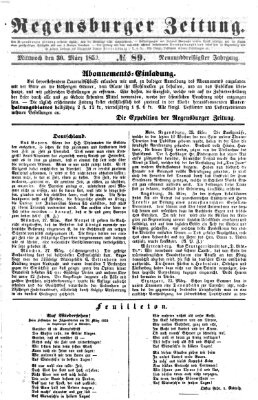 Regensburger Zeitung Mittwoch 30. März 1859