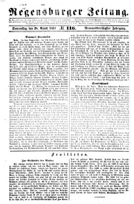 Regensburger Zeitung Donnerstag 28. April 1859