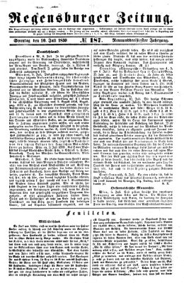 Regensburger Zeitung Sonntag 10. Juli 1859