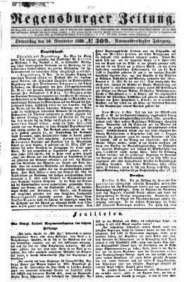 Regensburger Zeitung Donnerstag 10. November 1859