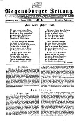 Regensburger Zeitung Sonntag 1. Januar 1860