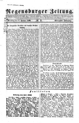 Regensburger Zeitung Samstag 7. Januar 1860