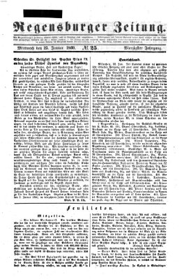Regensburger Zeitung Mittwoch 25. Januar 1860
