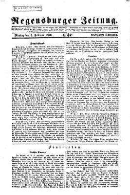Regensburger Zeitung Montag 6. Februar 1860