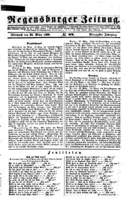 Regensburger Zeitung Mittwoch 28. März 1860