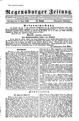 Regensburger Zeitung Dienstag 5. Juni 1860