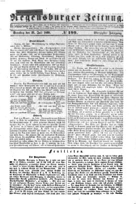 Regensburger Zeitung Samstag 21. Juli 1860