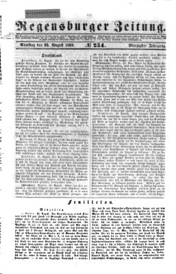 Regensburger Zeitung Samstag 25. August 1860