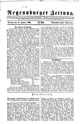 Regensburger Zeitung Freitag 18. Januar 1861