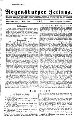Regensburger Zeitung Donnerstag 11. April 1861