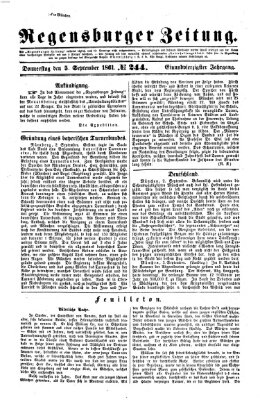 Regensburger Zeitung Donnerstag 5. September 1861