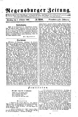 Regensburger Zeitung Dienstag 1. Oktober 1861