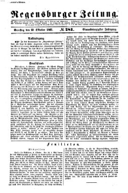 Regensburger Zeitung Samstag 12. Oktober 1861