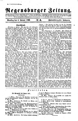Regensburger Zeitung Samstag 4. Januar 1862