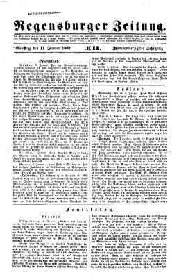Regensburger Zeitung Samstag 11. Januar 1862