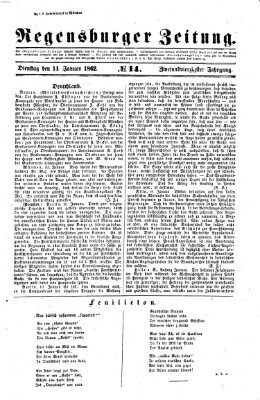 Regensburger Zeitung Dienstag 14. Januar 1862
