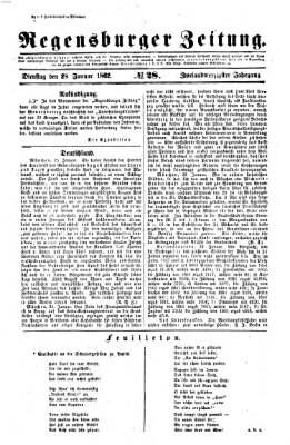 Regensburger Zeitung Dienstag 28. Januar 1862