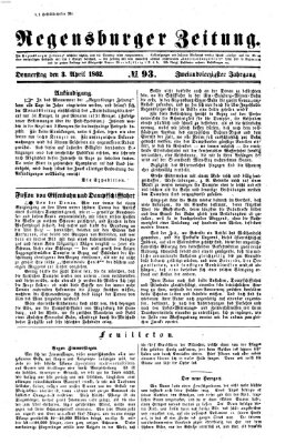 Regensburger Zeitung Donnerstag 3. April 1862