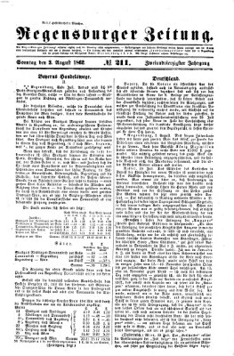 Regensburger Zeitung Sonntag 3. August 1862