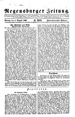 Regensburger Zeitung Montag 4. August 1862
