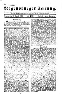 Regensburger Zeitung Sonntag 31. August 1862