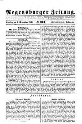 Regensburger Zeitung Dienstag 2. September 1862