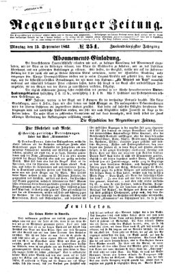 Regensburger Zeitung Montag 15. September 1862