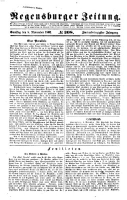 Regensburger Zeitung Samstag 8. November 1862