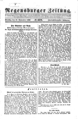 Regensburger Zeitung Dienstag 18. November 1862