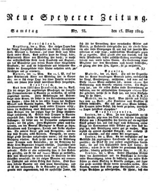Neue Speyerer Zeitung Samstag 15. Mai 1824