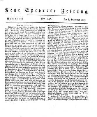 Neue Speyerer Zeitung Samstag 8. Dezember 1827