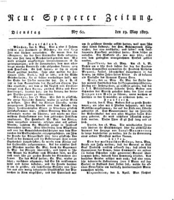 Neue Speyerer Zeitung Dienstag 19. Mai 1829