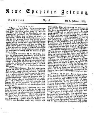 Neue Speyerer Zeitung Samstag 6. Februar 1830