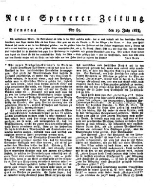 Neue Speyerer Zeitung Dienstag 19. Juli 1831