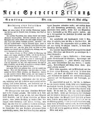 Neue Speyerer Zeitung Samstag 24. Mai 1834