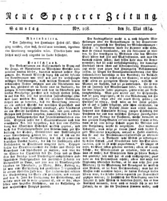 Neue Speyerer Zeitung Samstag 31. Mai 1834