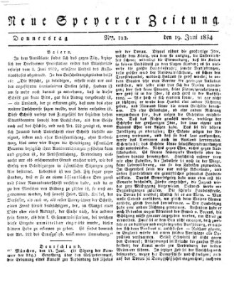Neue Speyerer Zeitung Donnerstag 19. Juni 1834