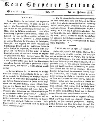 Neue Speyerer Zeitung Samstag 21. Februar 1835