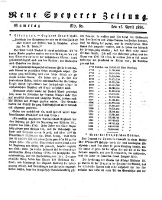 Neue Speyerer Zeitung Samstag 23. April 1836