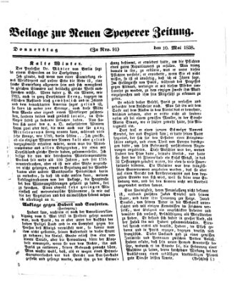 Neue Speyerer Zeitung Donnerstag 10. Mai 1838