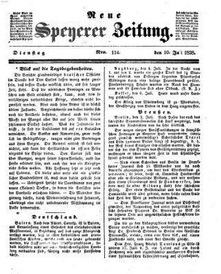 Neue Speyerer Zeitung Dienstag 10. Juli 1838