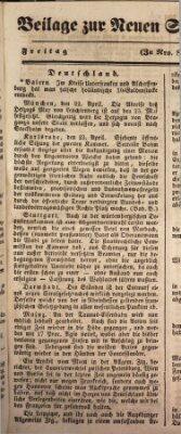 Neue Speyerer Zeitung Freitag 26. April 1839