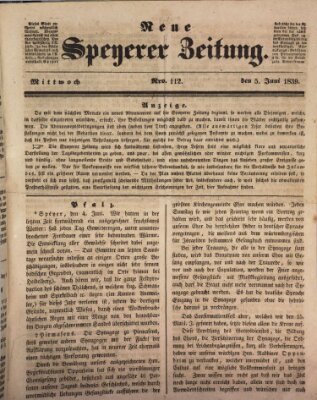 Neue Speyerer Zeitung Mittwoch 5. Juni 1839