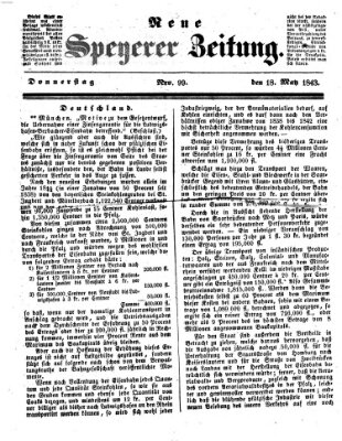 Neue Speyerer Zeitung Donnerstag 18. Mai 1843